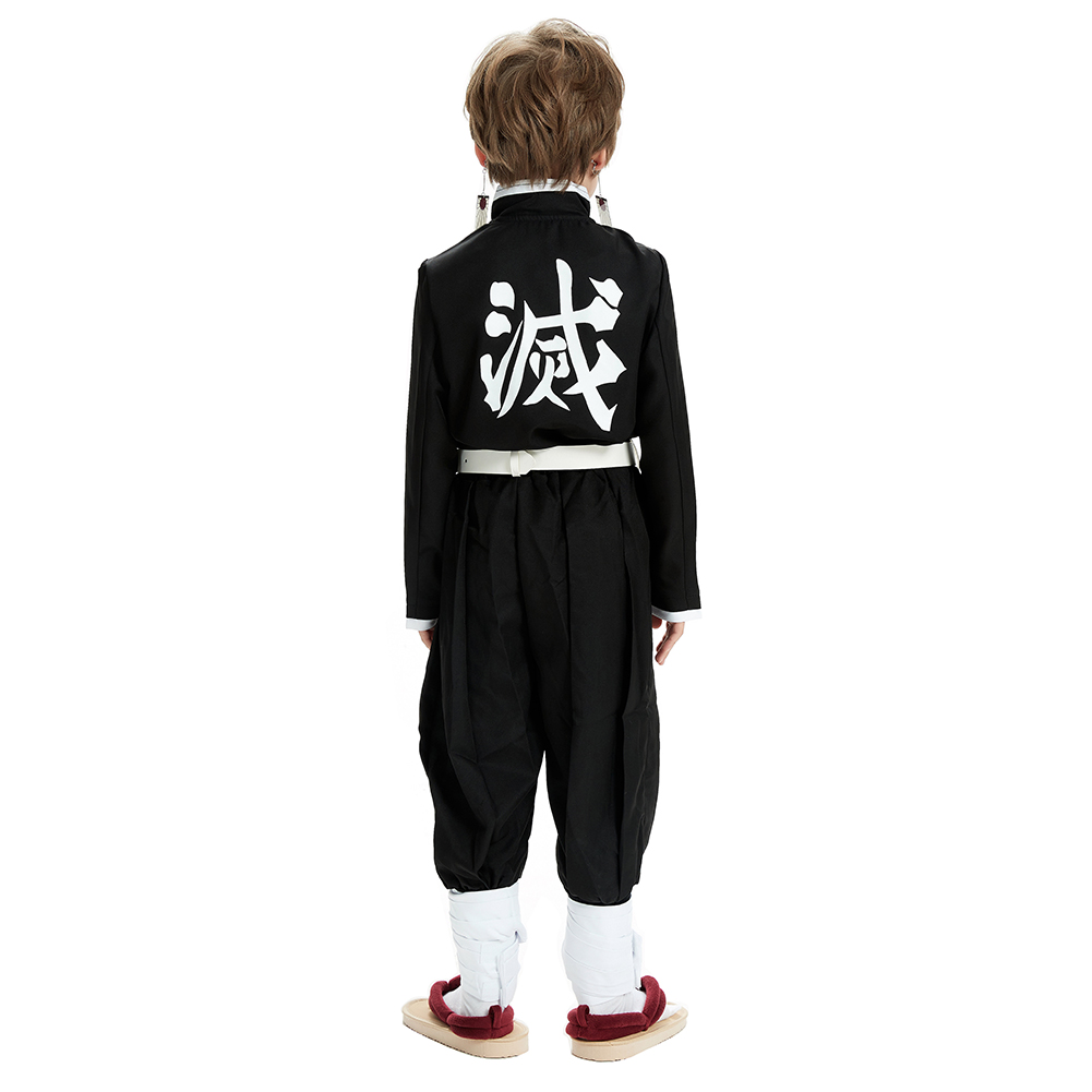 Demon Slayer: Kimetsu no Yaiba Kamado Tanjirou Kids Kimono Outfits Cosplay Costume Halloween Carnival Suit