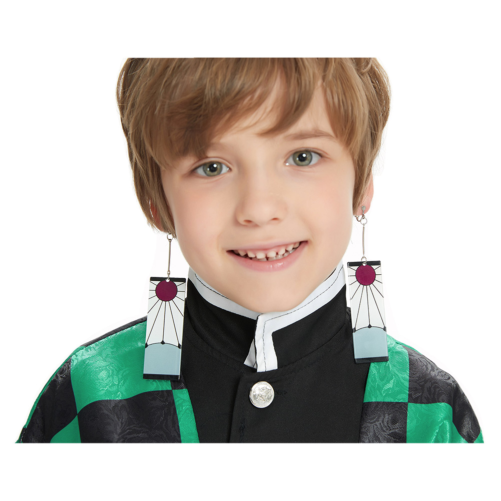 Demon Slayer: Kimetsu no Yaiba Kamado Tanjirou Kids Kimono Outfits Cosplay Costume Halloween Carnival Suit