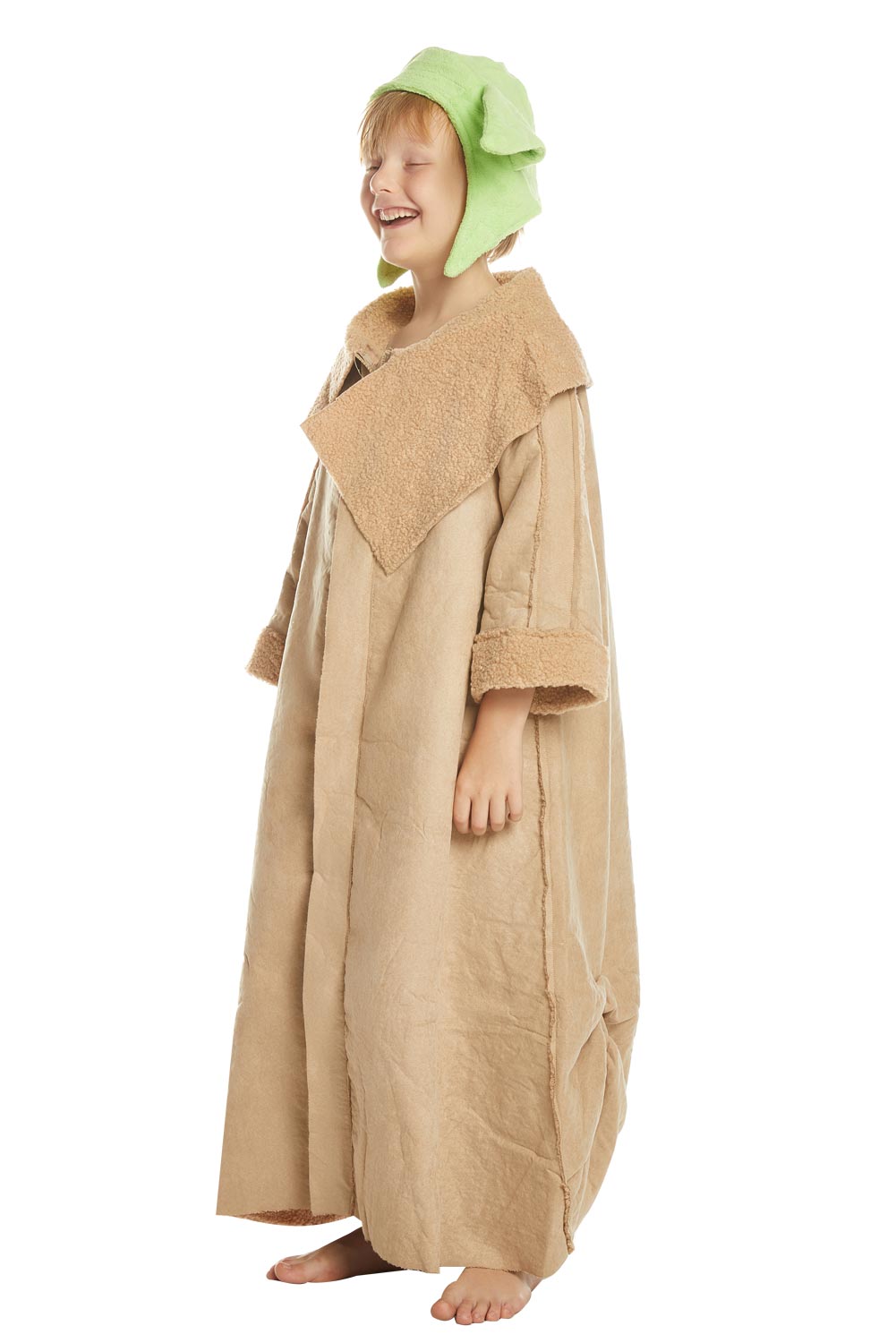 TV The Mando -Baby Yoda Robe Hat Outfits Halloween Carnival Suit Cosplay Costume For Kids
