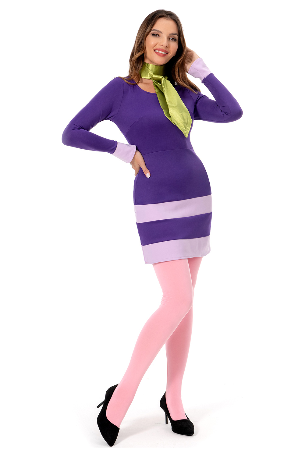 Scooby Doo Where Are You Daphne Blake Cosplay Costume Skirt Dress Festival Outfit 