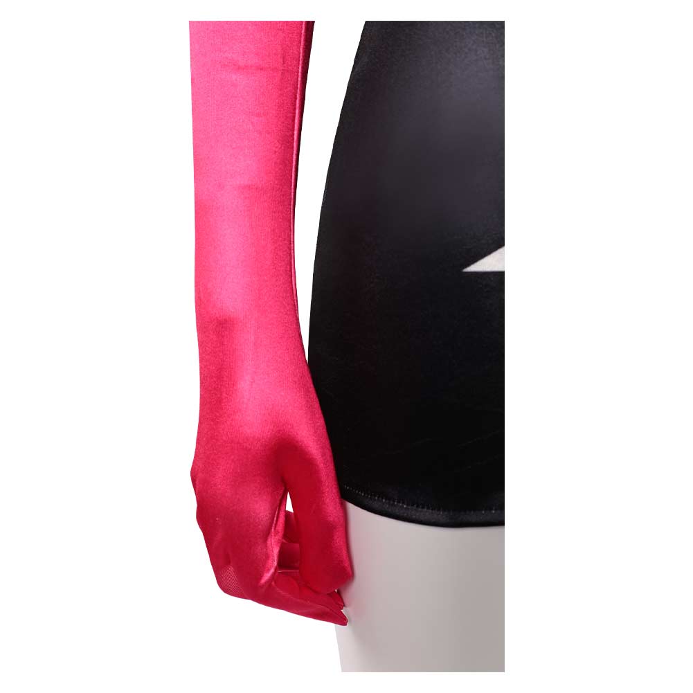 Hazbin Hotel Season 2 Angel Dust Long Gloves Black Dress Outfit Halloween Carnival Cosplay Costume