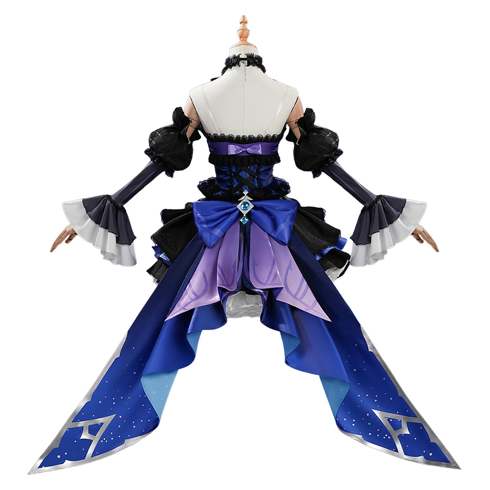 Genshin Impact Clorinde Purple Dress Outfit Halloween Carnival Cosplay Costume