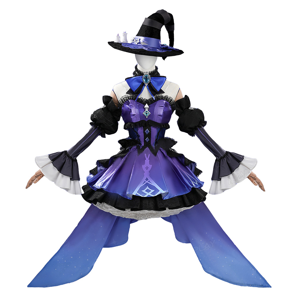 Genshin Impact Clorinde Purple Dress Outfit Halloween Carnival Cosplay Costume