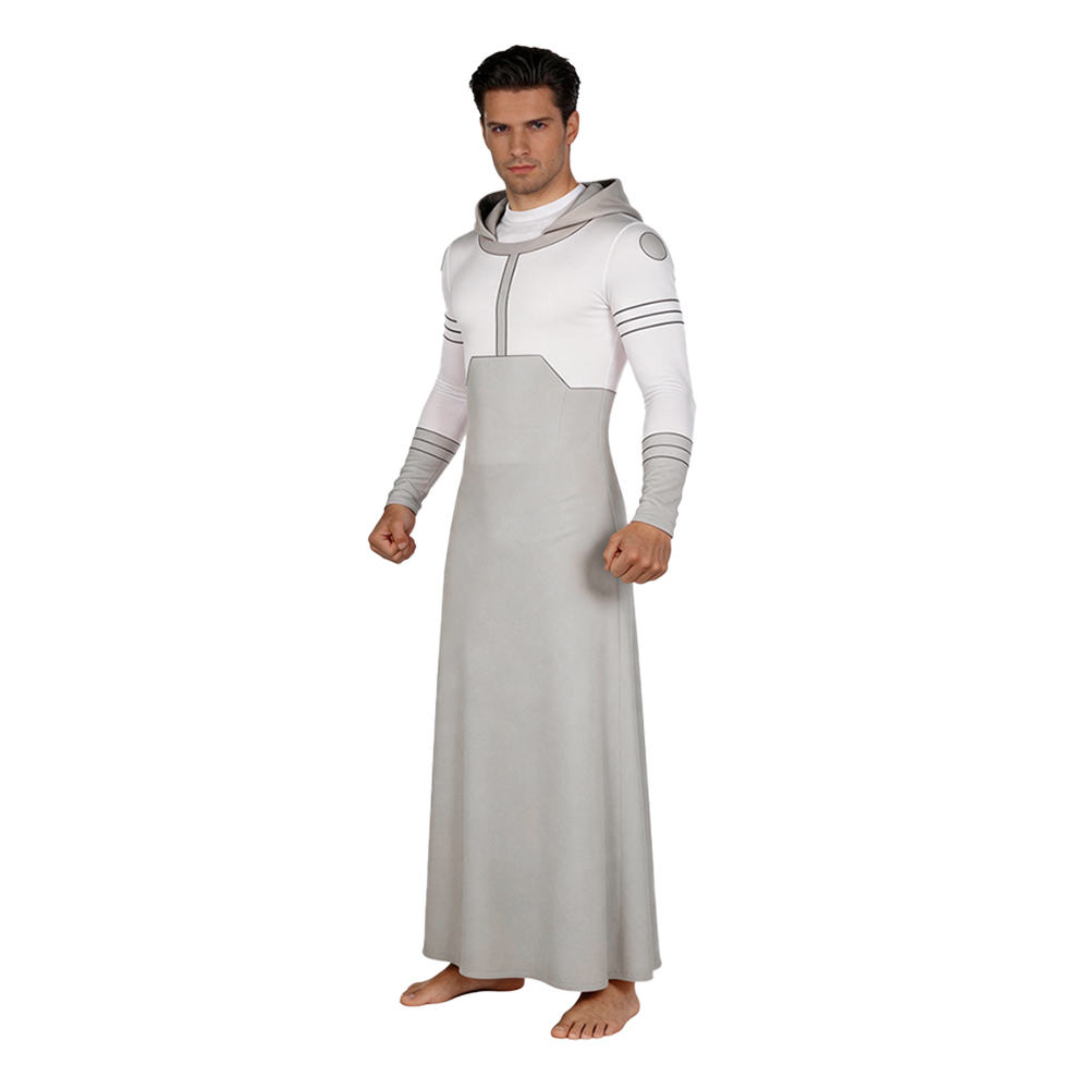 Invincible Mark Grayson Gray Hooded Jumpsuit Outfits Halloween Carnival Cosplay Costume