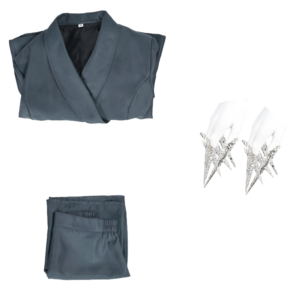 Nosferatu Lucy Harker Grey Uniform Outfit Halloween Carnival Cosplay Costume