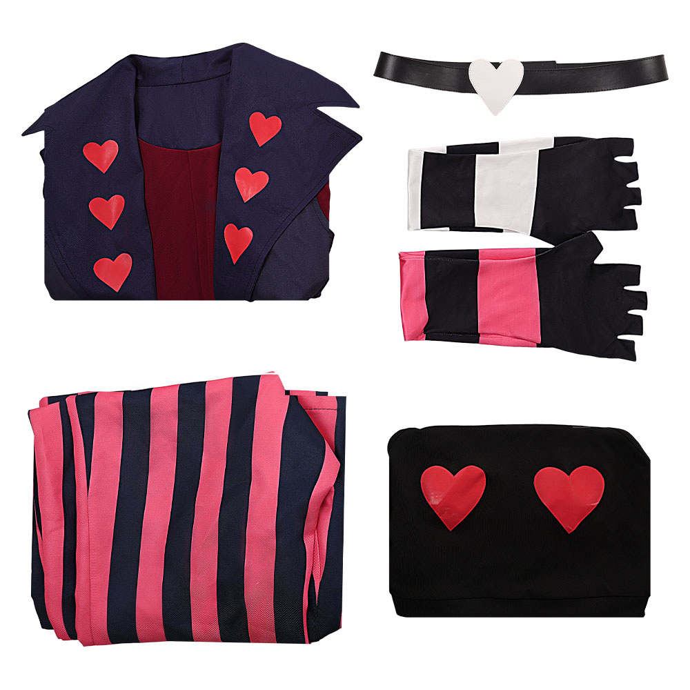 Hazbin Hotel Season 2 Velvette Pink Black Outfit Halloween Carnival  Cosplay Costume 