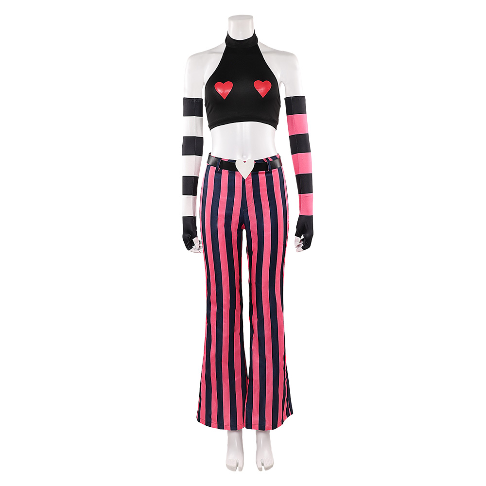 Hazbin Hotel Season 2 Velvette Pink Black Outfit Halloween Carnival  Cosplay Costume 