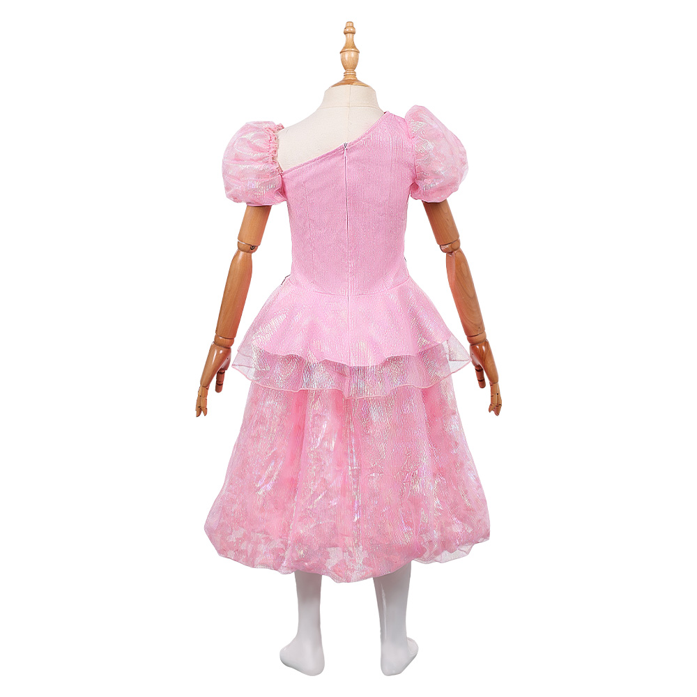 Wicked: The Good Glinda Kids Pink Tulle Dress Halloween Carnival Cosplay Costume