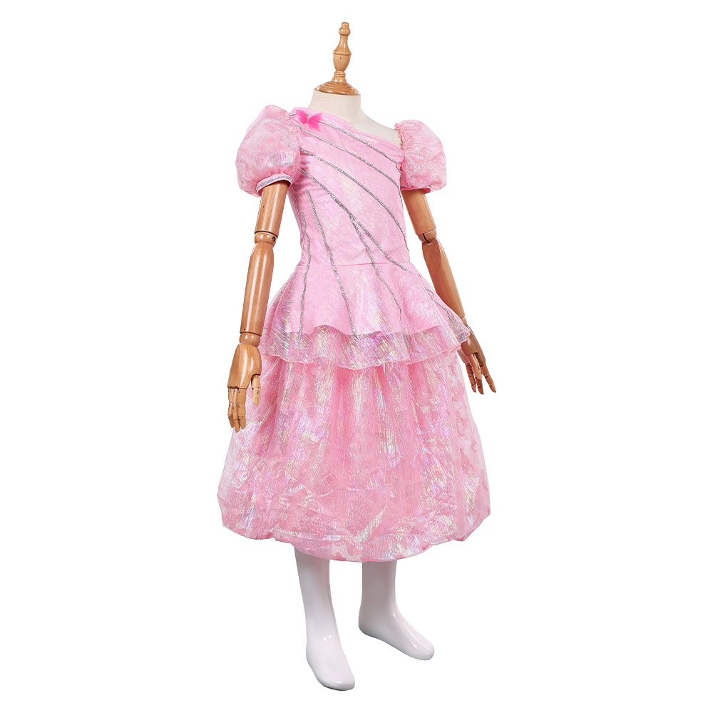 Wicked: The Good Glinda Kids Pink Tulle Dress Halloween Carnival Cosplay Costume