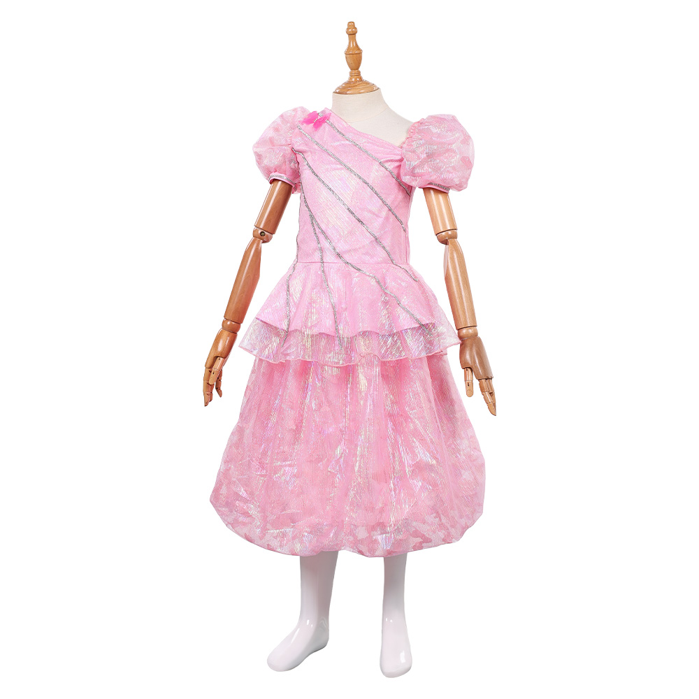 Wicked: The Good Glinda Kids Pink Tulle Dress Halloween Carnival Cosplay Costume