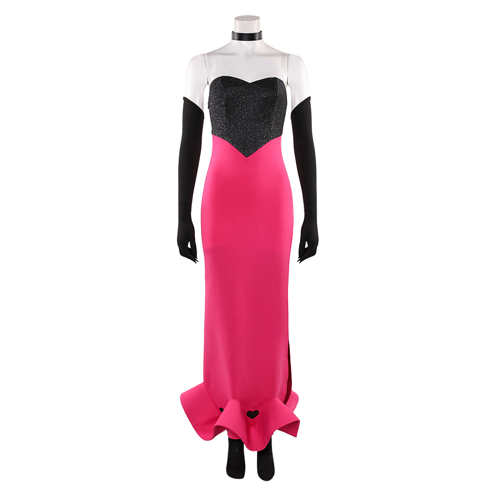 Hazbin Hotel Season 2 Angel Dust Pink Sequined Dress Outfit Halloween Carnival Cosplay Costume
