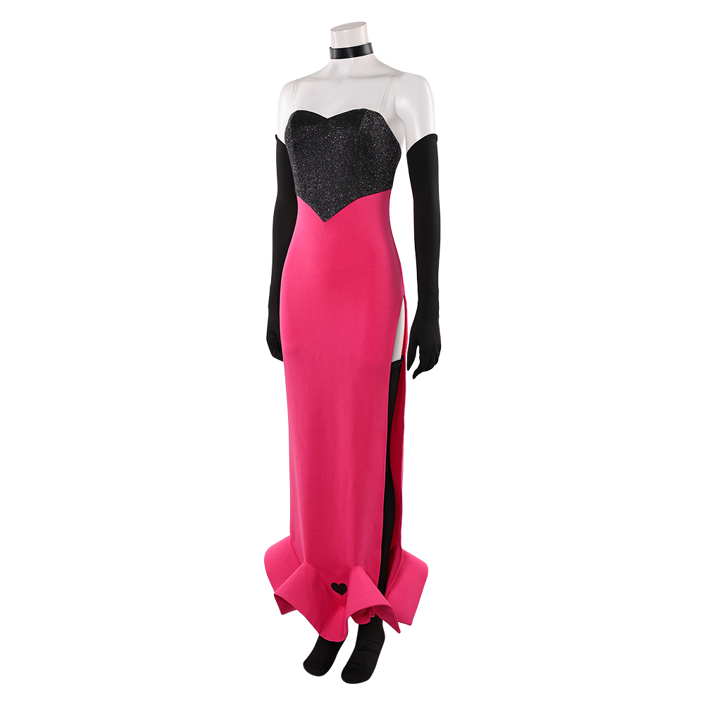 Hazbin Hotel Season 2 Angel Dust Pink Sequined Dress Outfit Halloween Carnival Cosplay Costume