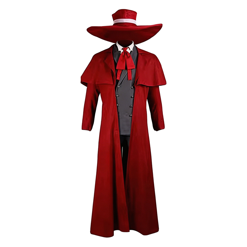 Herushingu Alucard Red Outfit Halloween Carnival Cosplay Costume