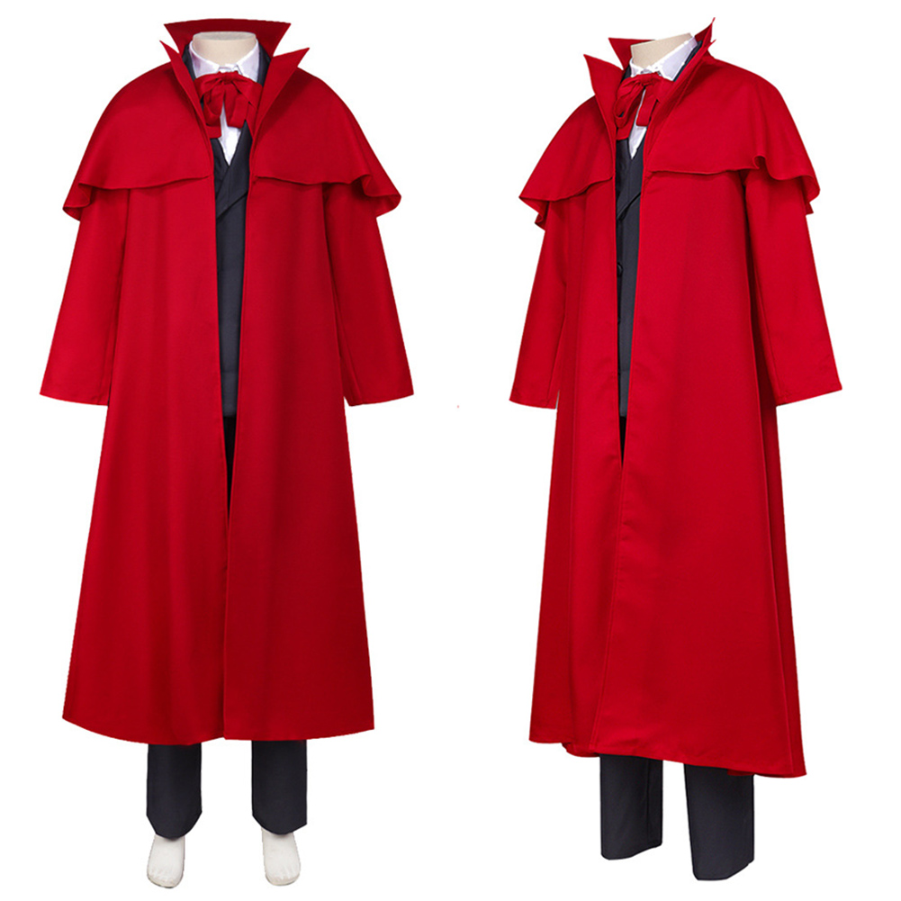 Herushingu Alucard Red Outfit Halloween Carnival Cosplay Costume