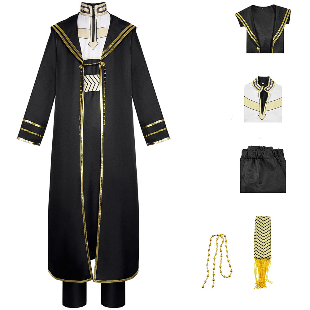 Sousou no Frieren Heiter Black Robe Outfit Outfit Halloween Carnival Cosplay Costume