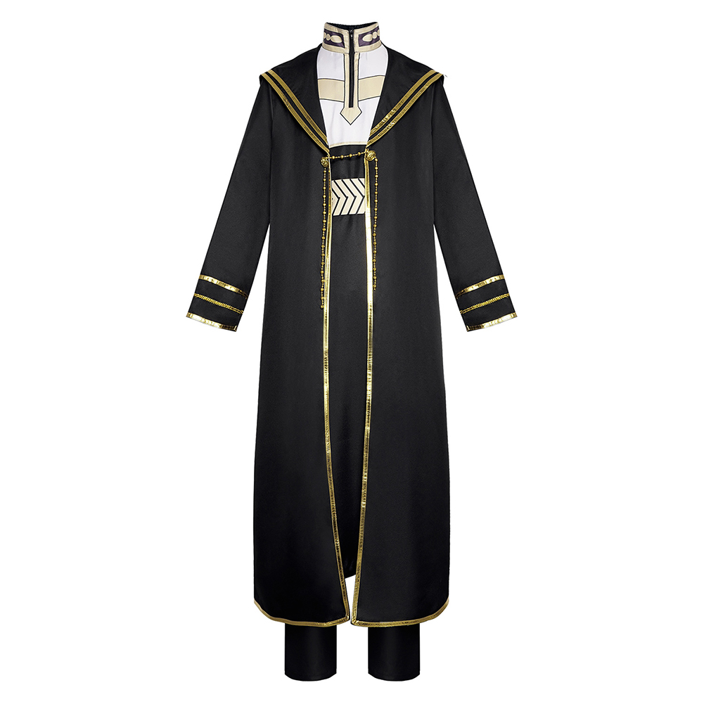 Sousou no Frieren Heiter Black Robe Outfit Outfit Halloween Carnival Cosplay Costume