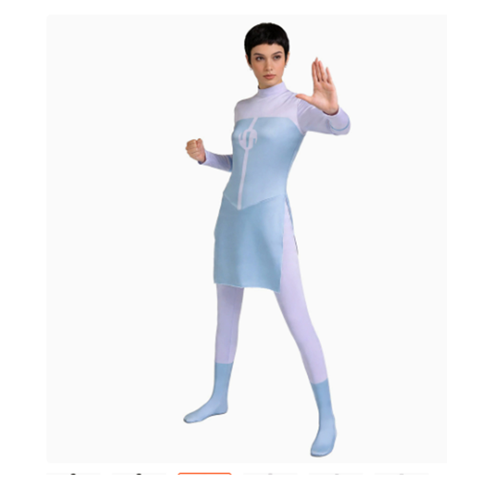 Invincible Anissa Women Blue Jumpsuit Outfits Halloween Carnival Cosplay Costume
