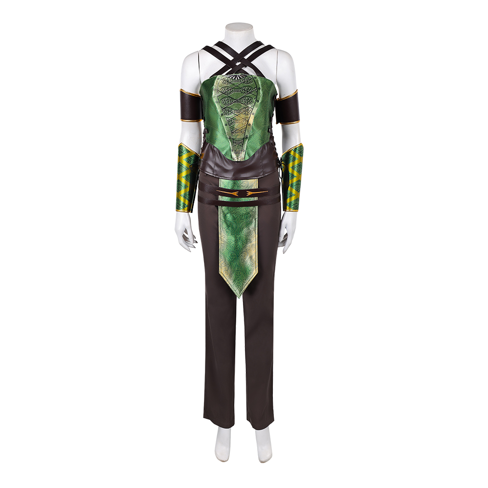 Movie Mortal Kombat 2 Jade Women Green Outfit Halloween Carnival Cosplay Costume