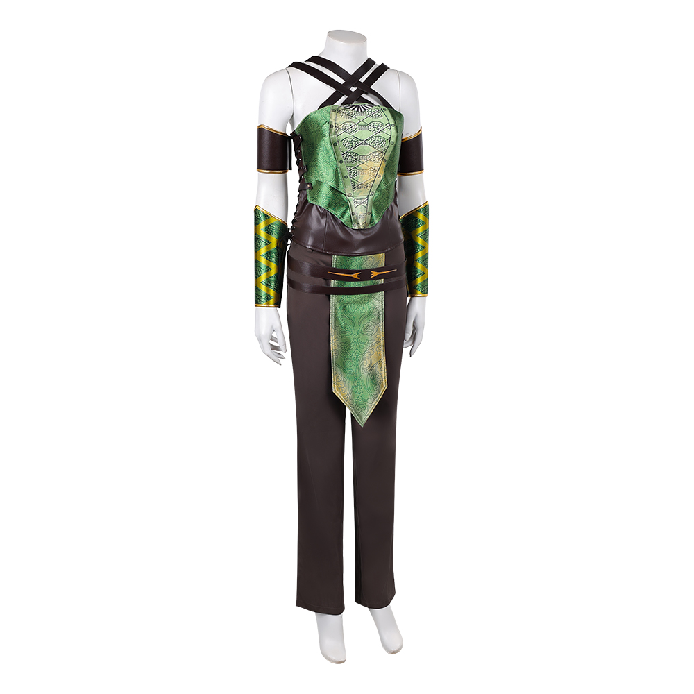 Movie Mortal Kombat 2 Jade Women Green Outfit Halloween Carnival Cosplay Costume