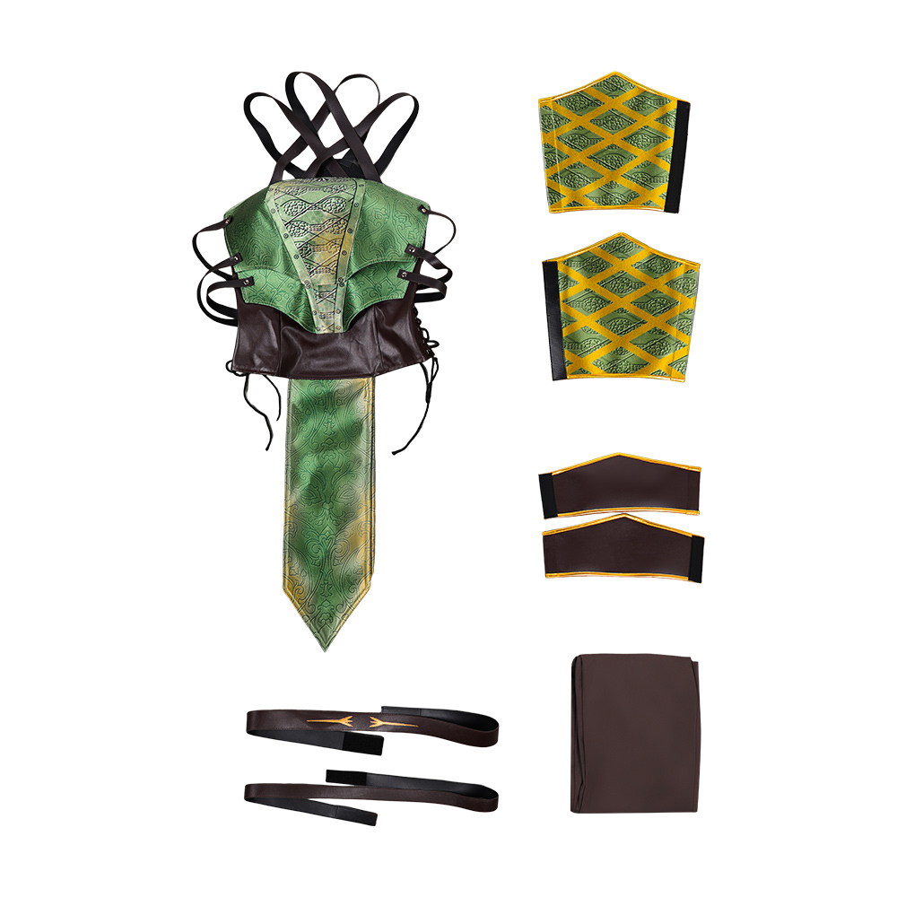 Movie Mortal Kombat 2 Jade Women Green Outfit Halloween Carnival Cosplay Costume