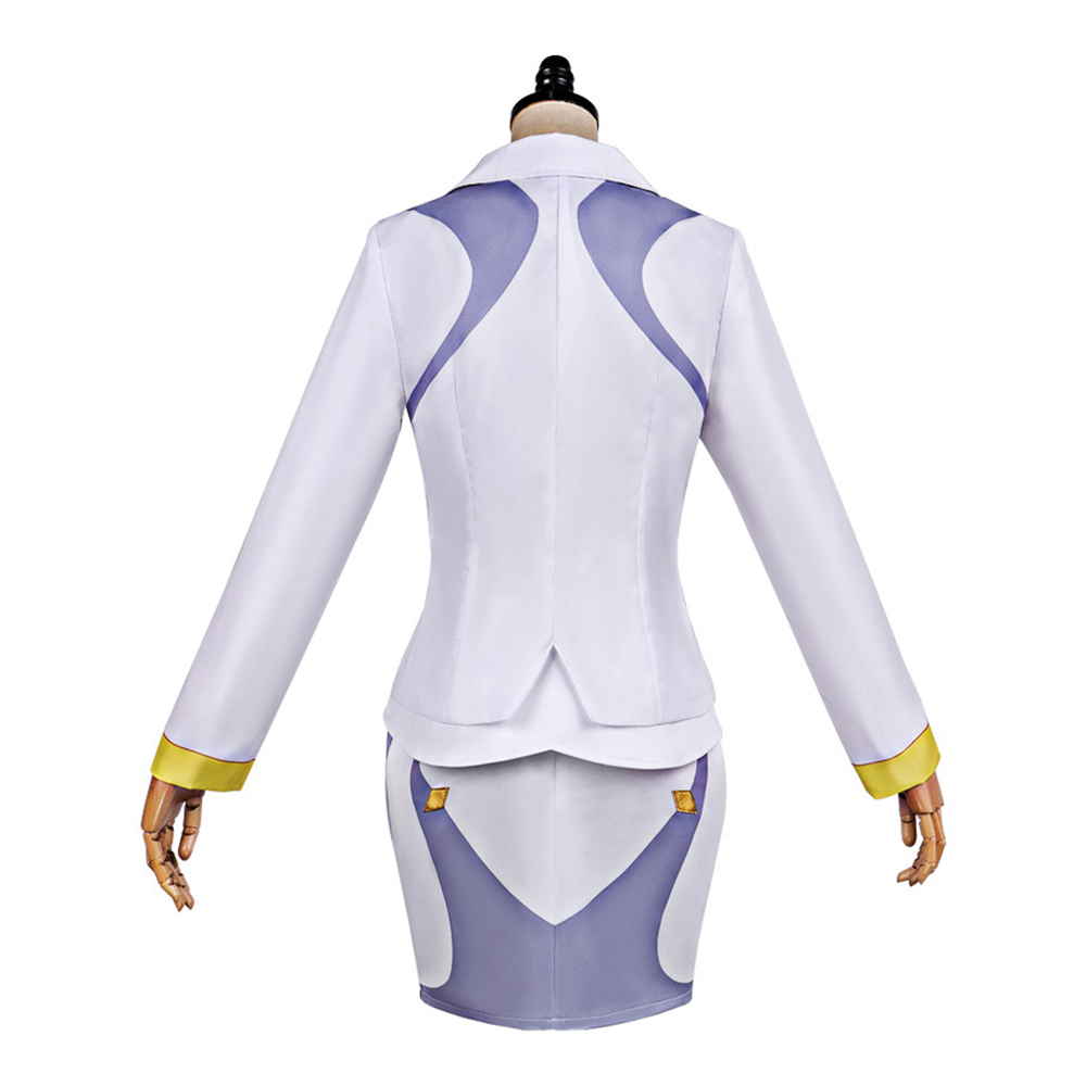 Overwatch Domina Women White Outfit Halloween Carnival Cosplay Costume