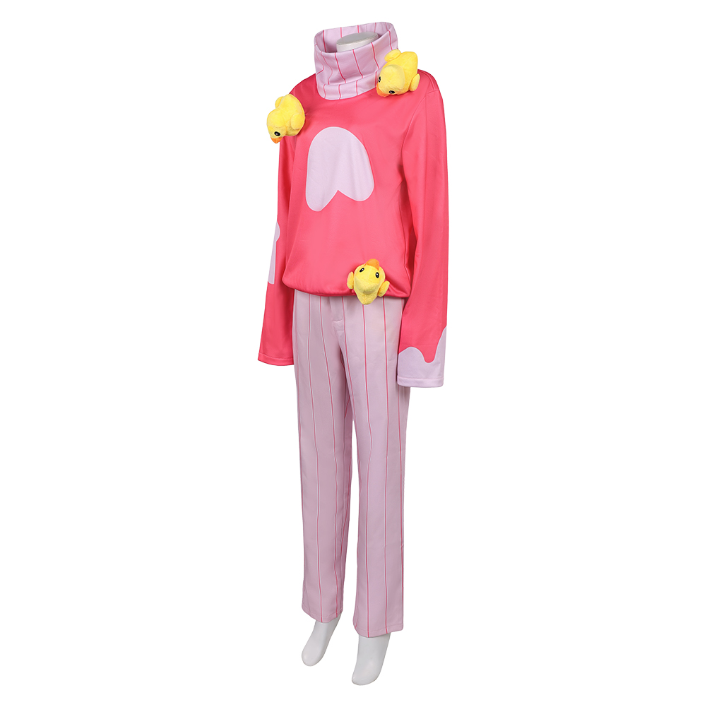 Hazbin Hotel Season 2 Lucifer Pink Pajamas Outfit Halloween Carnival Cosplay Costume