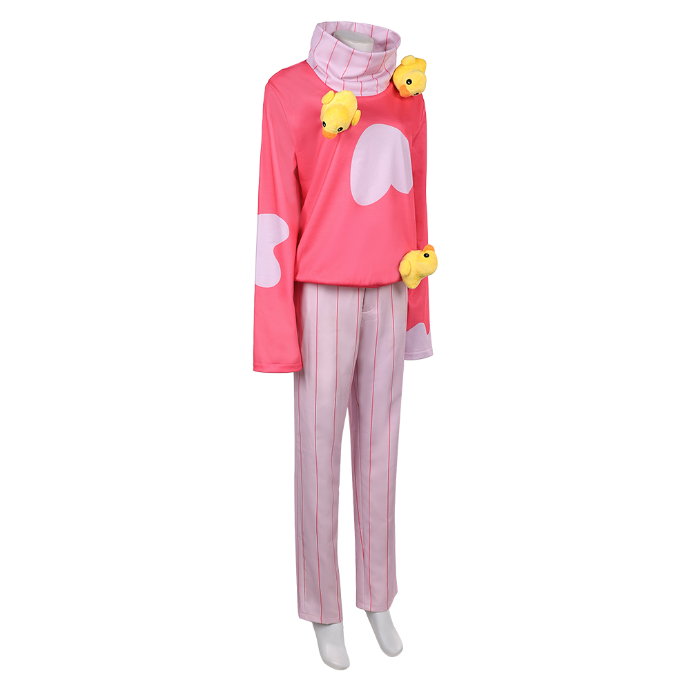 Hazbin Hotel Season 2 Lucifer Pink Pajamas Outfit Halloween Carnival Cosplay Costume