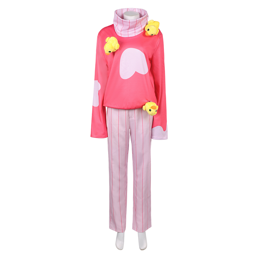 Hazbin Hotel Season 2 Lucifer Pink Pajamas Outfit Halloween Carnival Cosplay Costume