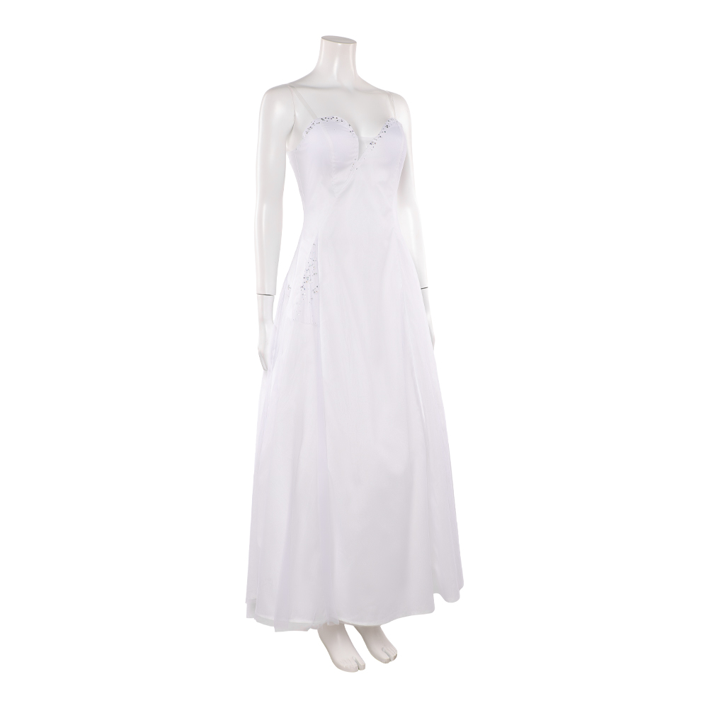Wicked: For Good Glinda White Strapless Dress Halloween Carnival Cosplay Costume