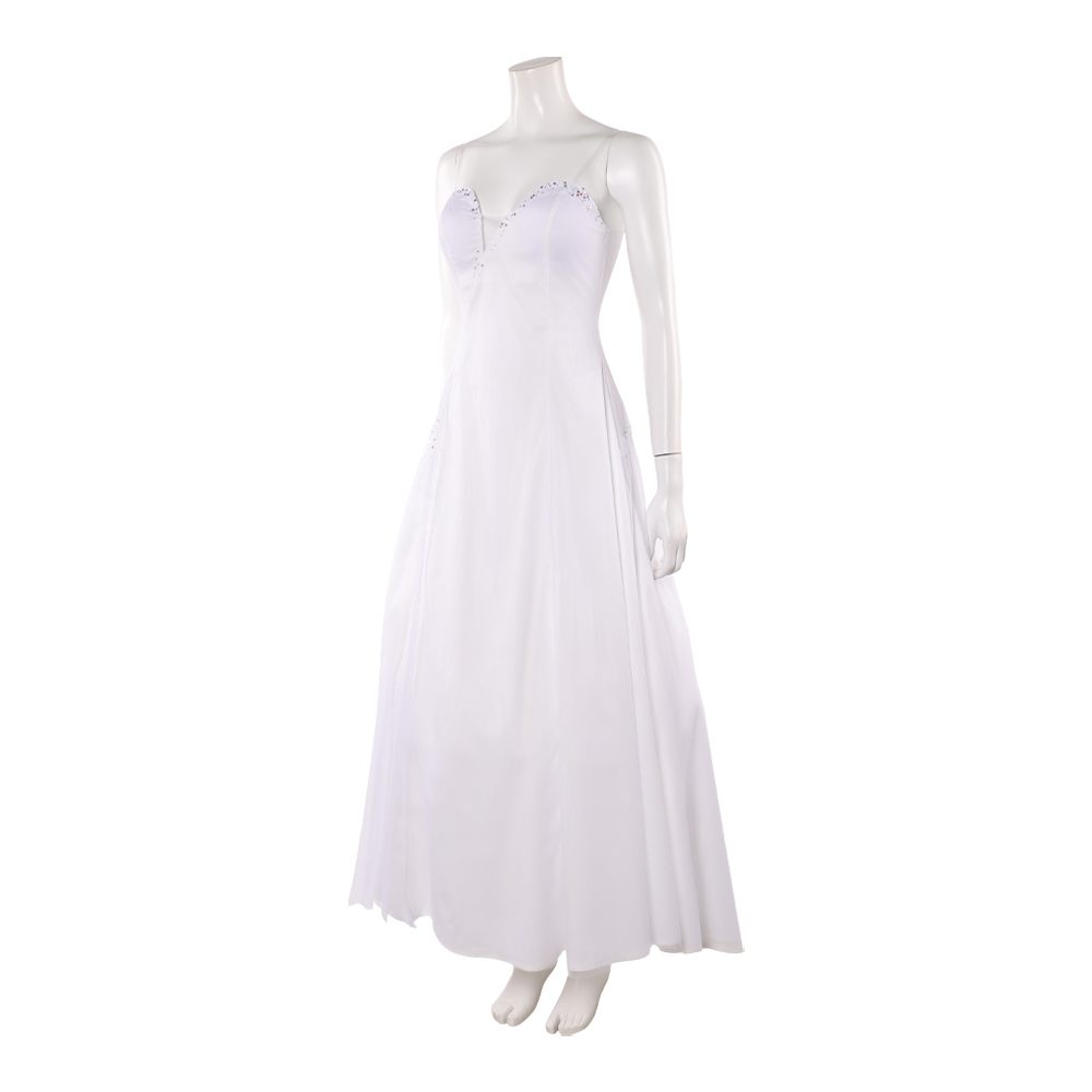 Wicked: For Good Glinda White Strapless Dress Halloween Carnival Cosplay Costume