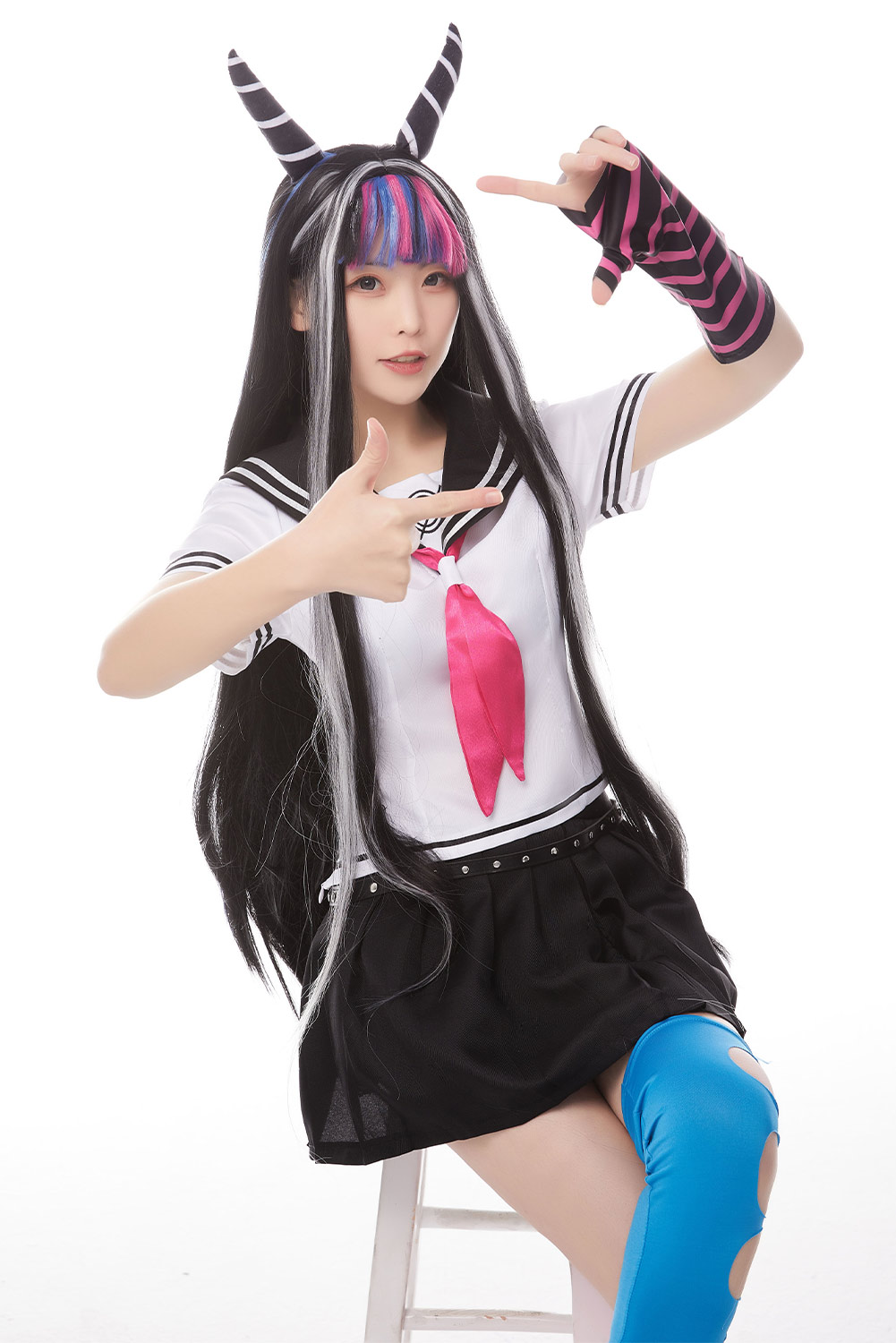 Super DanganRonpa Ibuki Mioda Outfits Cosplay Costume Halloween Suit