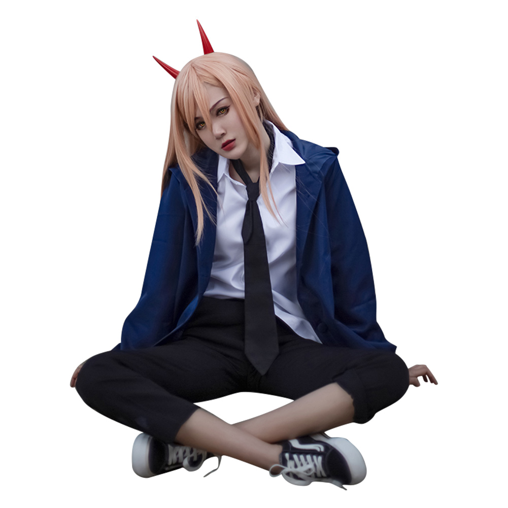 Chainsaw Man Shirt Coat Outfit Power Halloween Carnival Suit Cosplay Costume
