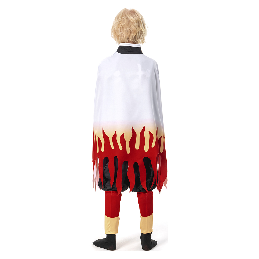 Demon Slayer: Kimetsu no Yaiba Rengoku Kyoujurou Kids Children Coat Pants Cloak Outfits Cosplay Costume Halloween Carnival Suit