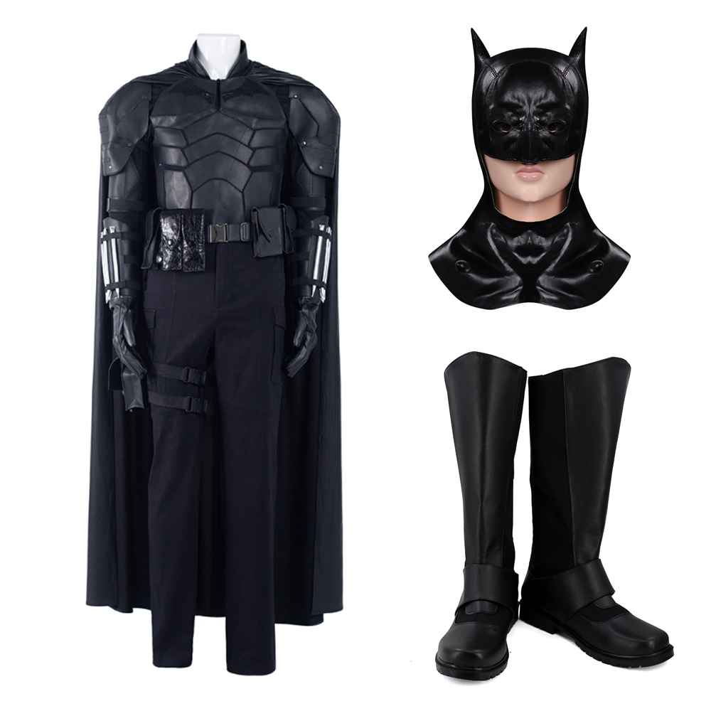 The Batman Bruce Wayne Pants Cloak Outfits Cosplay Costume Halloween Carnival Suit