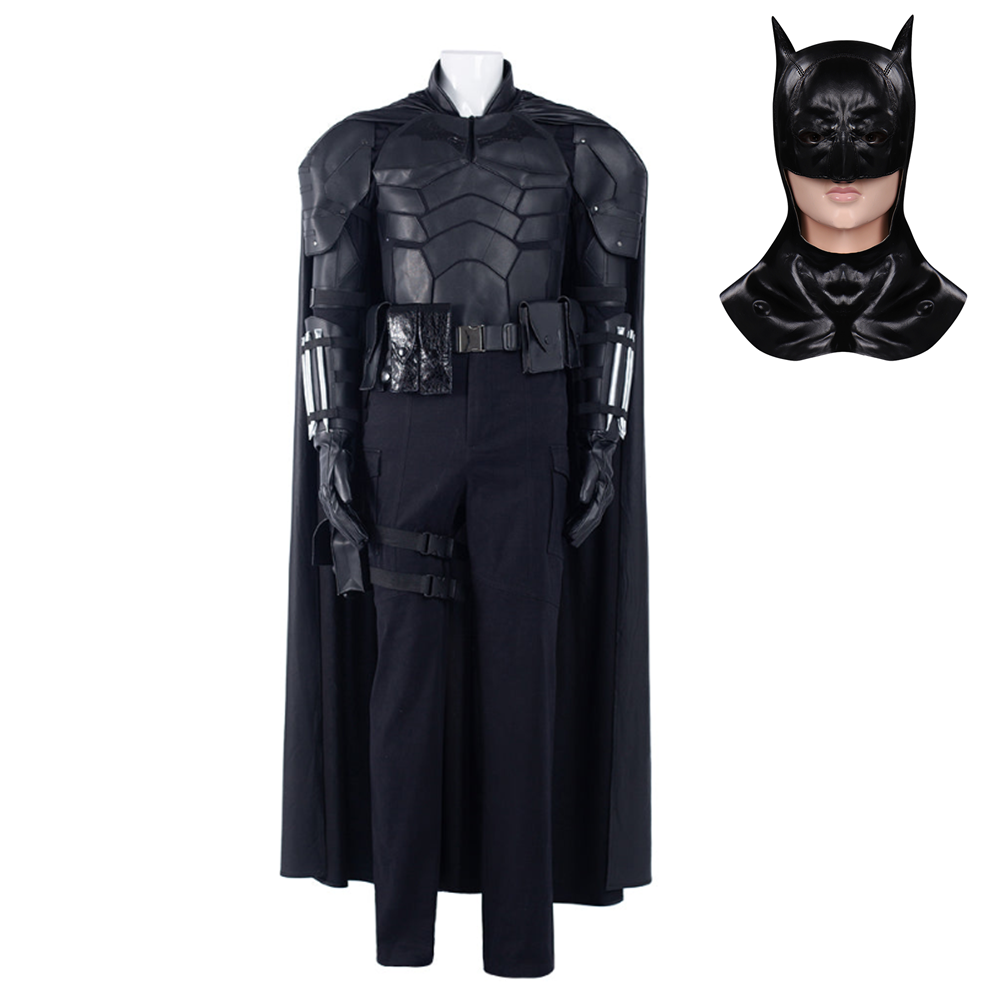 The Batman Bruce Wayne Pants Cloak Outfits Cosplay Costume Halloween Carnival Suit