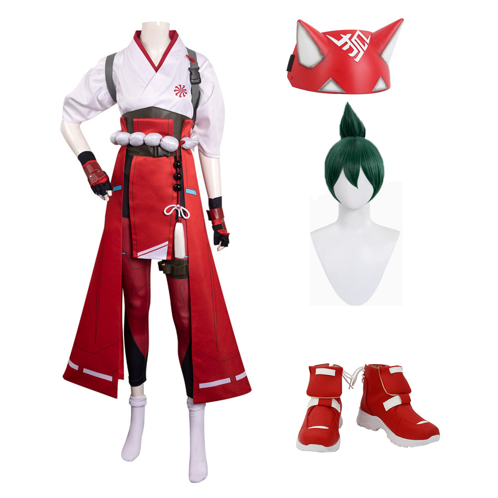 Overwatch 2 OW Kiriko Cosplay Costume Outfits Halloween Carnival Suit