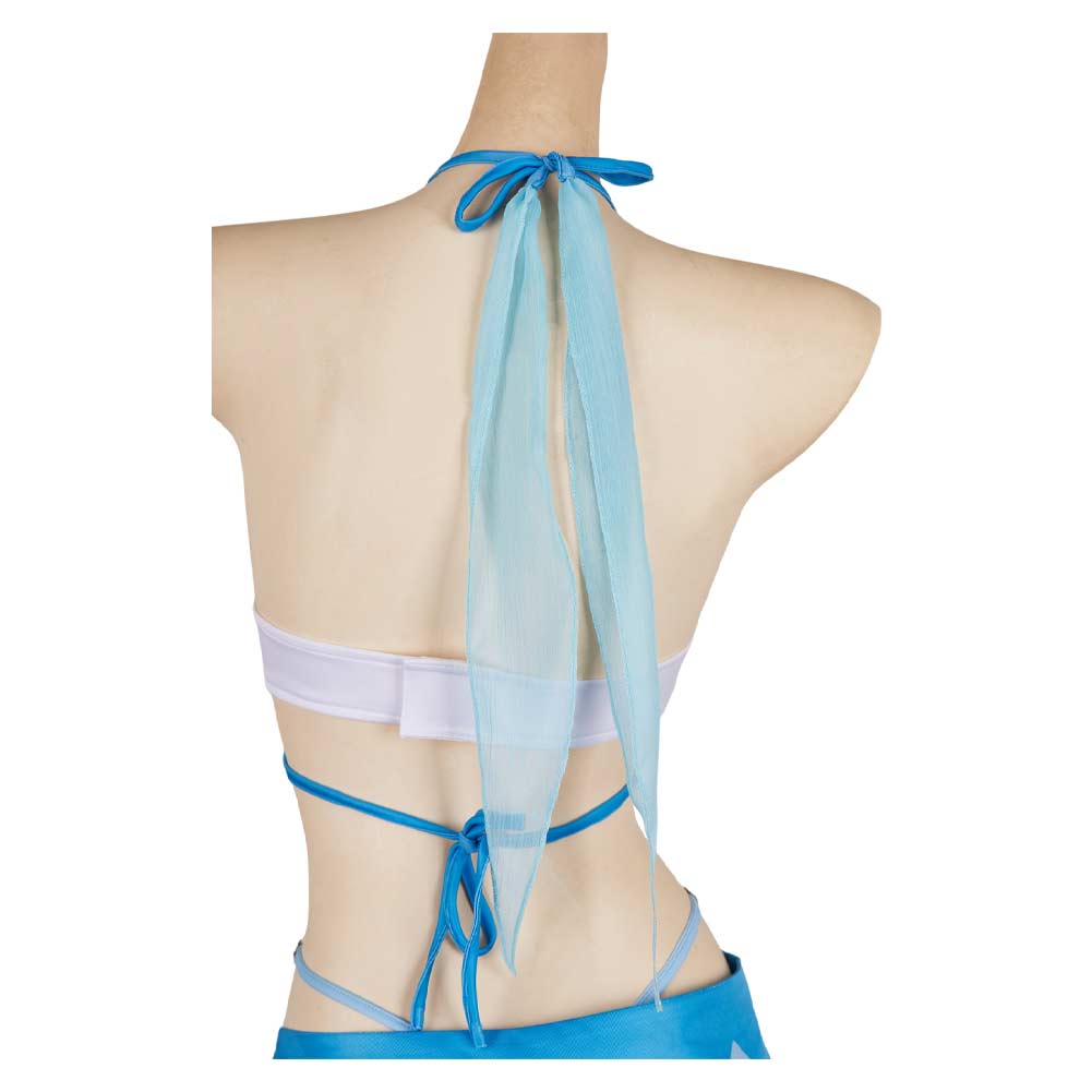 Genshin Impact Lumine 2 Pics Swimsuit Outfit Halloween Carnival Cosplay Costume