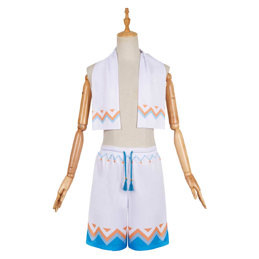 Genshin Impact Aether White Swimsuit Halloween Carnival Cosplay Costume