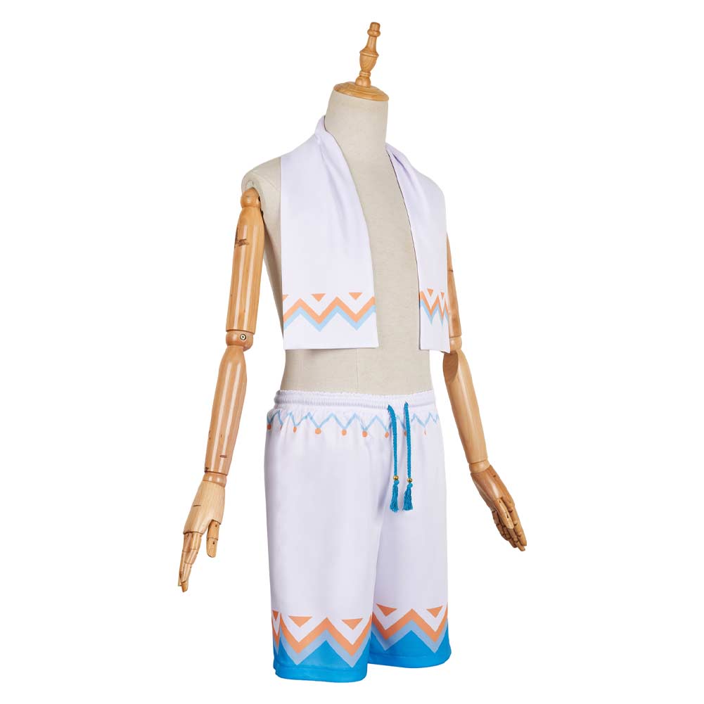 Genshin Impact Aether White Swimsuit Halloween Carnival Cosplay Costume
