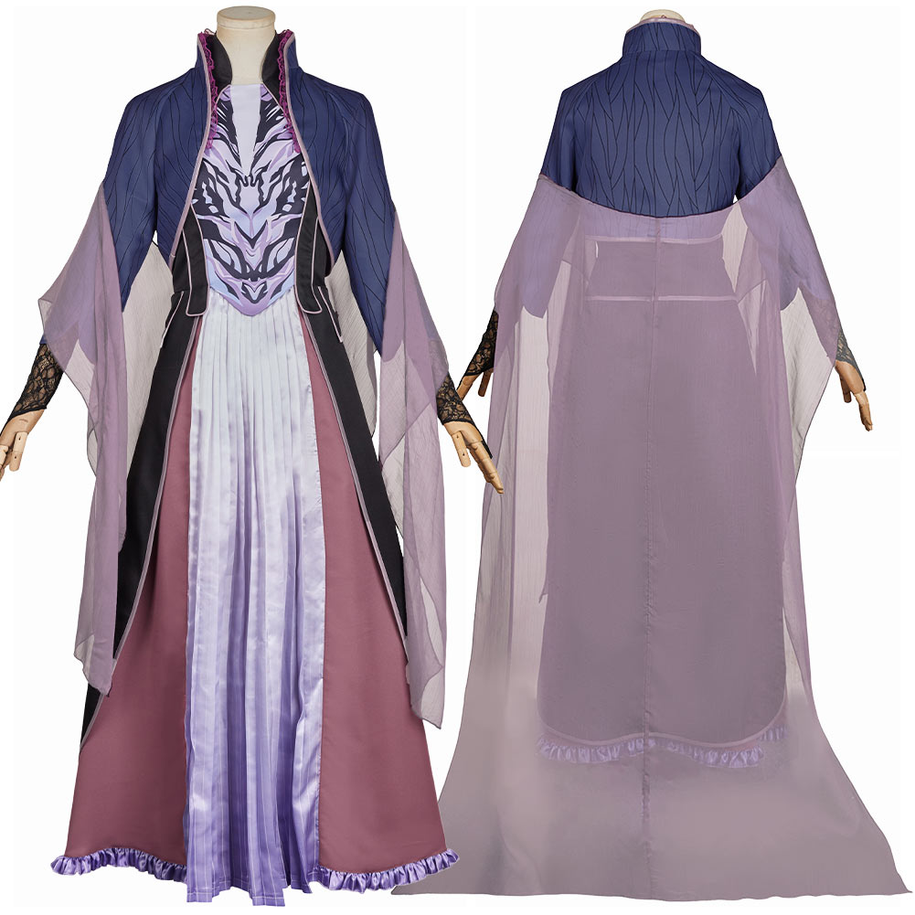 Agatha All Along (2024) Agatha Harkness Ghost Purple Dress Outfits Halloween Carnival Cosplay Costume
