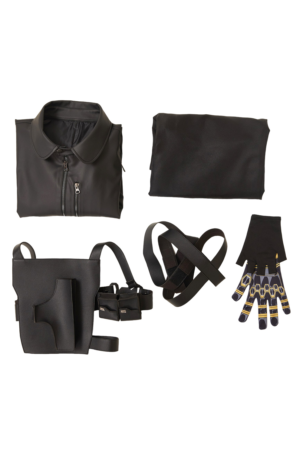 Thunderbolts (2025) Bucky Barnes Men Black Leather Jacket Halloween Carnival Party Cosplay Costume