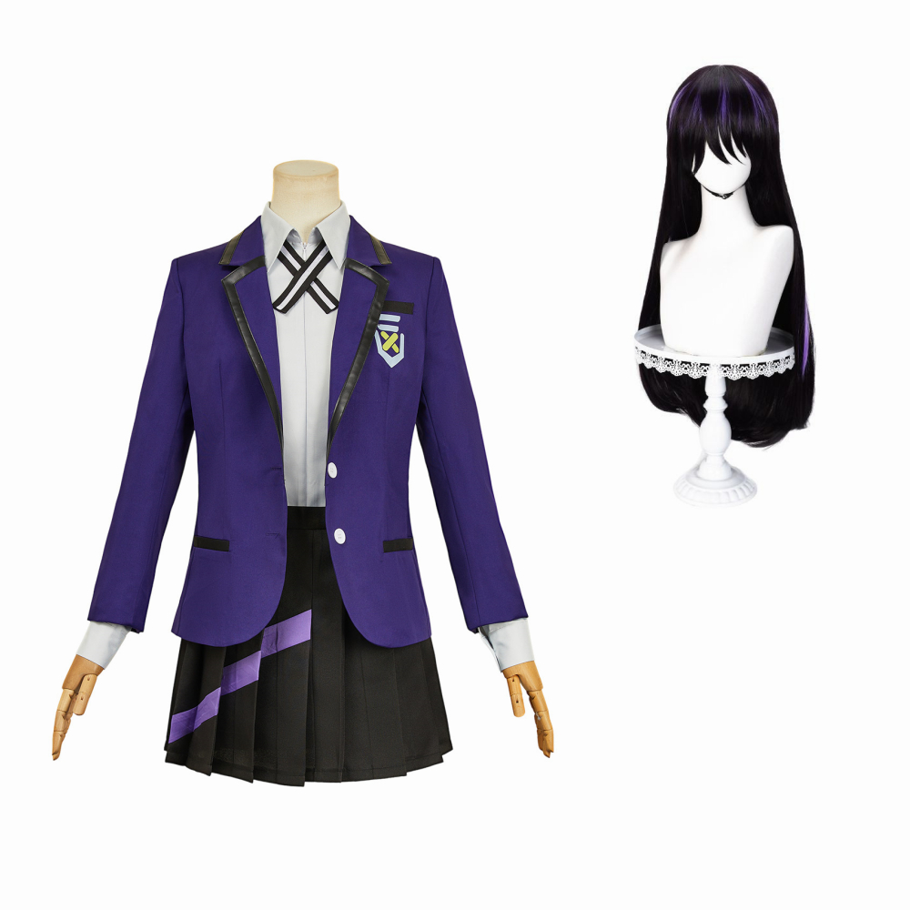 Mobile Suit Gundam (2025) Nyaan Women Purple School Uniform Skirt Outfits Halloween Cosplay Costume