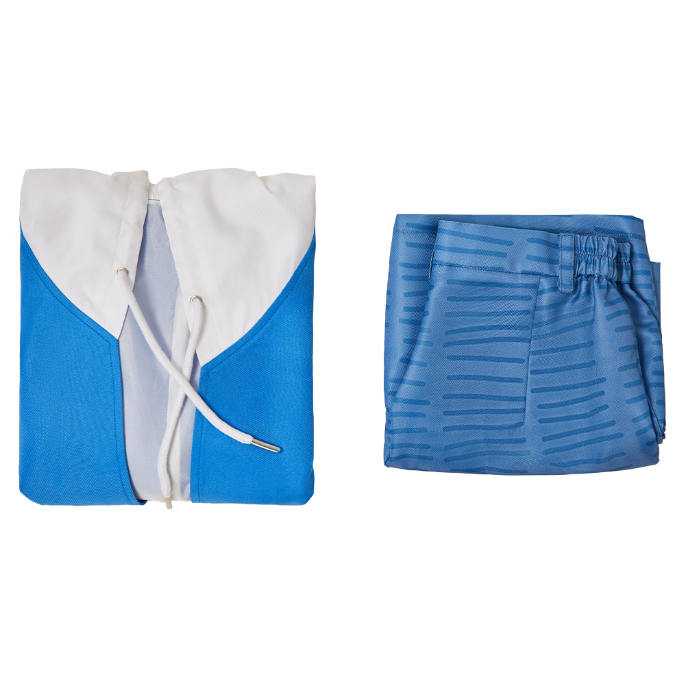 City The Animation Nagumo Midori Blue Hoodie Short Set Halloween Carnival Party Cosplay Costume