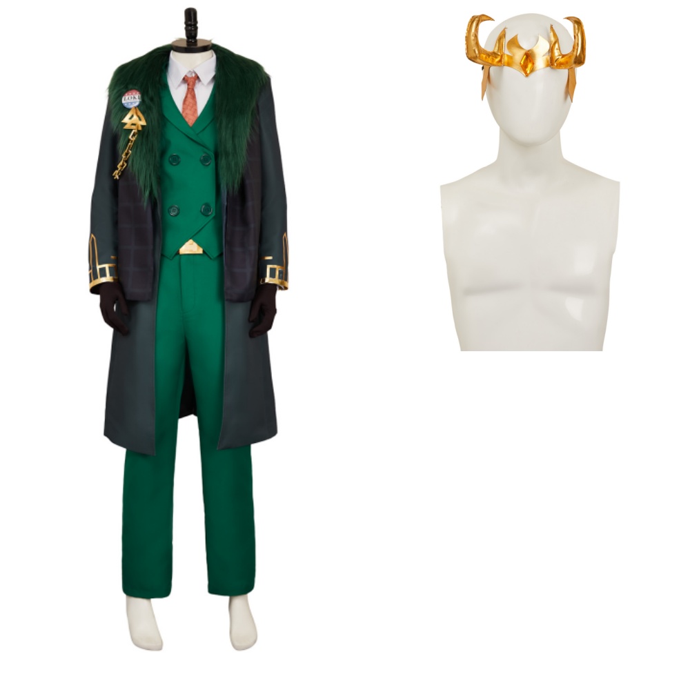 Rivals Loki Presidential Attire Green Outfits Halloween Carnival Cosplay Costume