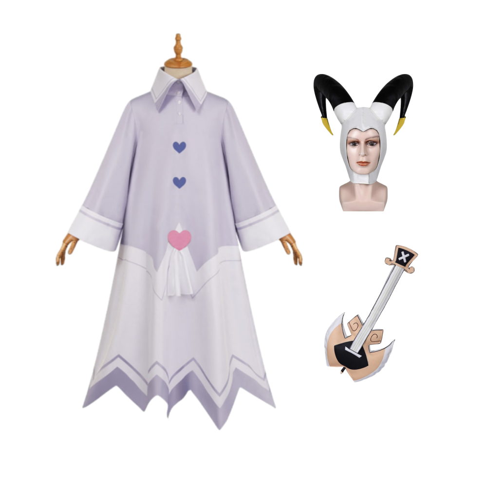 Hazbin Hotel Season 2 Adam White Outfit Halloween Carnival  Cosplay Costume 