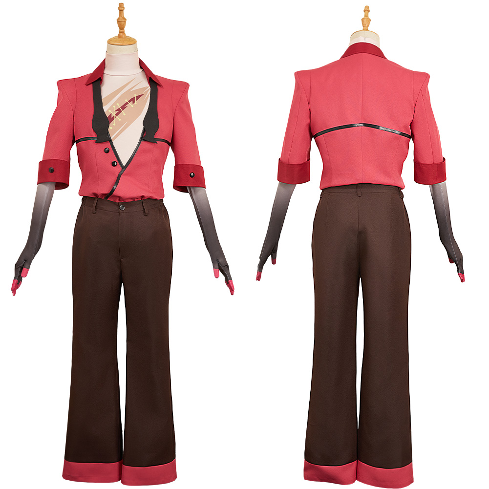 Hazbin Hotel Season 2 Alastor Red Uniform Outfit Halloween Carnival Cosplay Costume