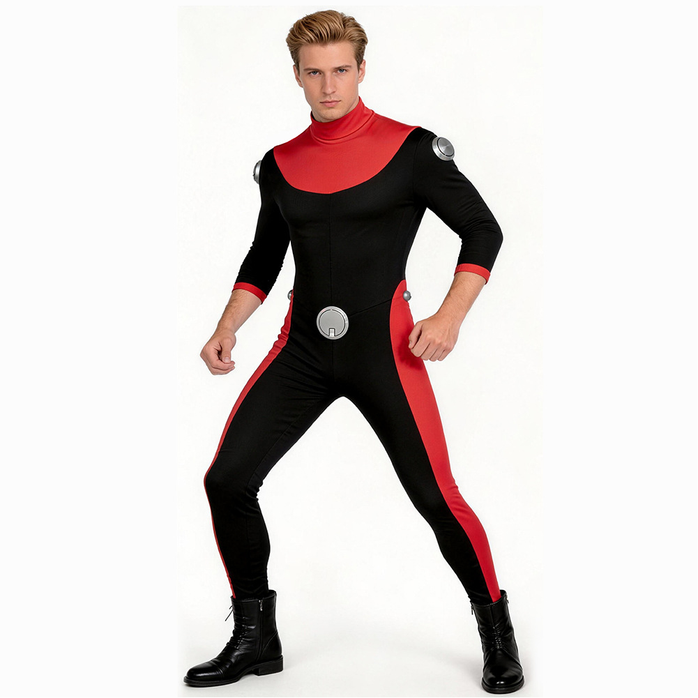 Invincible Scott Red and Black Jumpsuit Outfits Halloween Carnival Cosplay Costume
