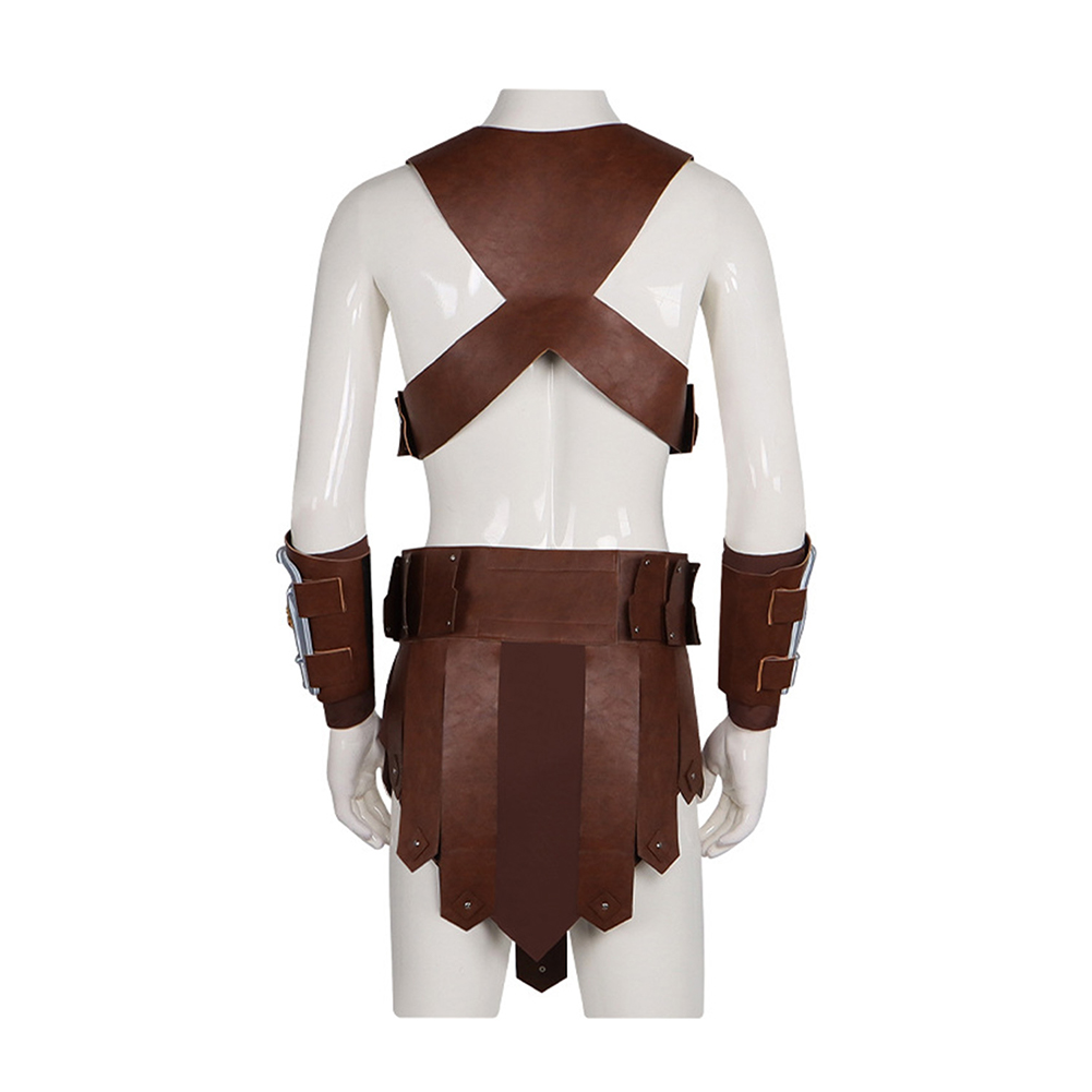 Masters of the Universe He-Man Brown Battle Outfit Halloween Carnival Cosplay Costume