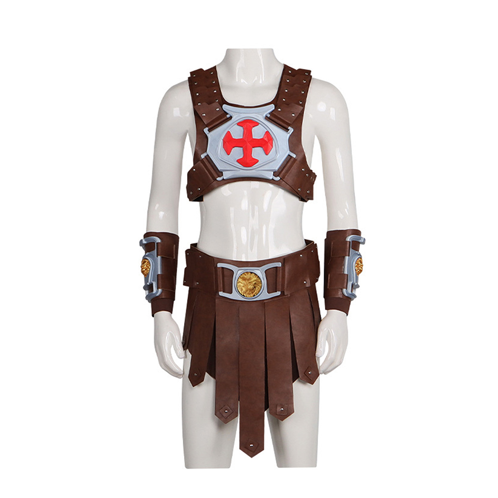 Masters of the Universe He-Man Brown Battle Outfit Halloween Carnival Cosplay Costume