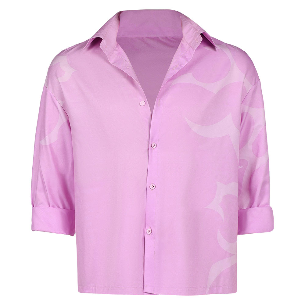 Kpop Demon Hunters Saja Boys Jinu Pink Shirt Halloween Carnival Party Cosplay Costume